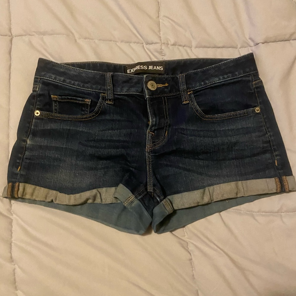 Express Jean shorts. Dark wash. Size 4.